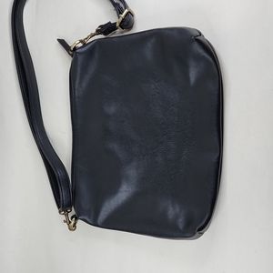 Joy Susan Vegan Leather Black Crossbody zip-top